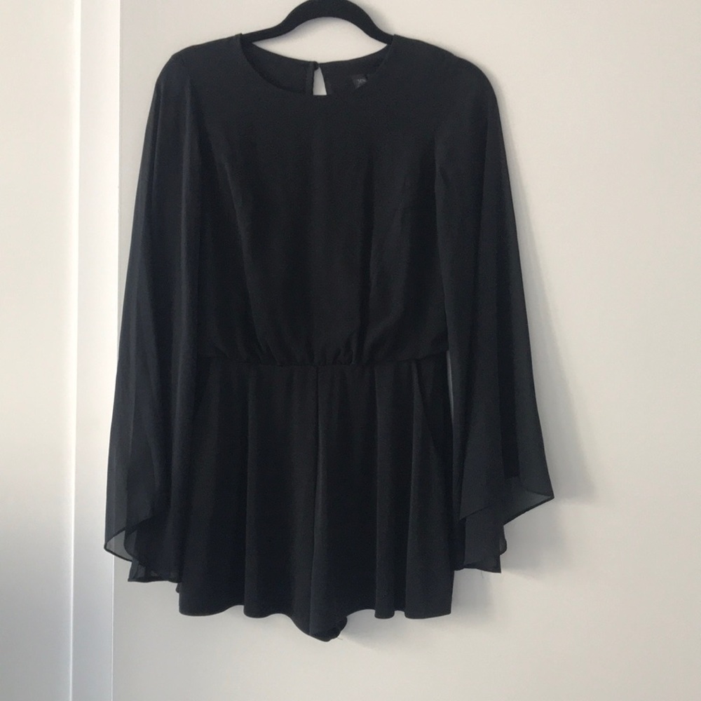 Black Romper with open back